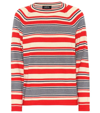 Shop Apc Mont Blanc Merino Wool Sweater In Multicoloured