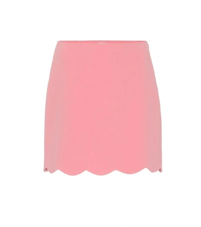 Shop Miu Miu Crêpe Skirt In Pink
