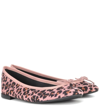 Shop Repetto Cendrillon Suede Ballet Flats In Pink