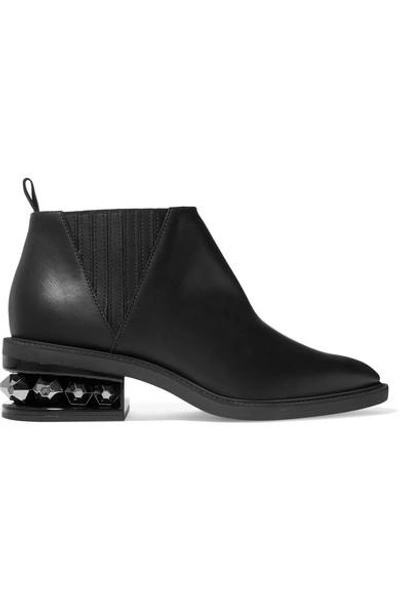 Shop Nicholas Kirkwood Suzi Studded Leather Ankle Boots In Black