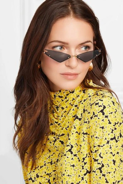 Shop Poppy Lissiman Speed Limit Cat-eye Gold-tone Sunglasses