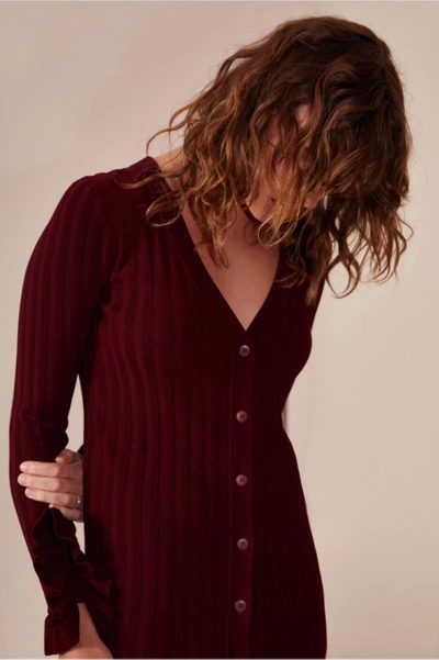 Shop C/meo Collective Envision Knit Dress In Burgundy