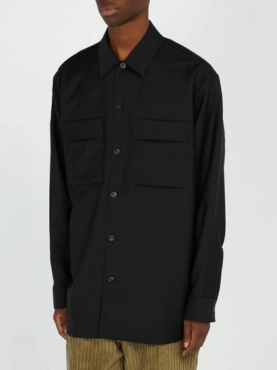 Houston Mohair And Wool-blend Shirt In Black