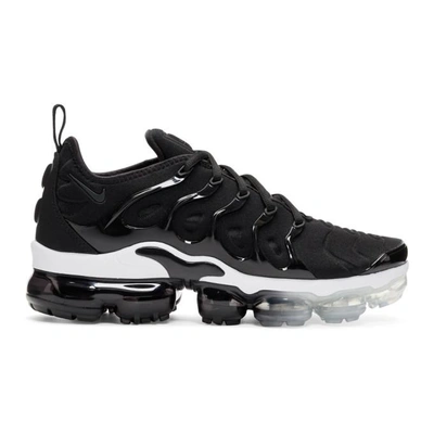 Shop Nike Black And White Air Vapormax Plus Sneakers In 010 Blk/ant