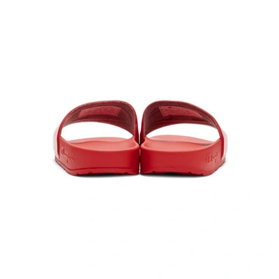 Shop Champion Red Logo Pool Slides In Red Red