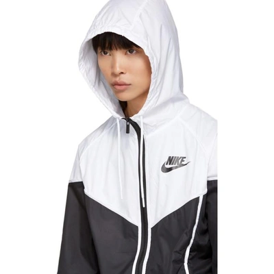 Shop Nike Black And White Windrunner Jacket In 011 Black/w