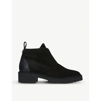 Shop Giuseppe Zanotti Mid-heel Suede Boots In Black