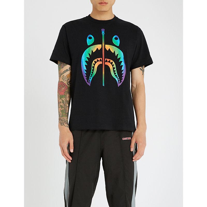bape rainbow shark tee