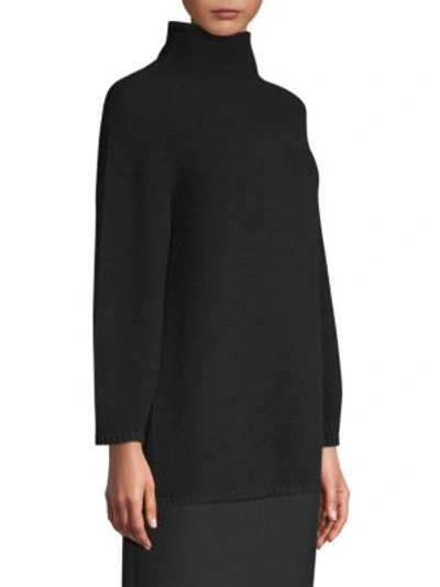 Shop Max Mara Etrusco Wool & Cashmere Mockneck Sweater In Black