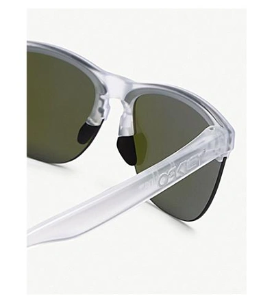 Shop Oakley Mens Clear Modern Frogskins Lite Round-frame Sunglasses