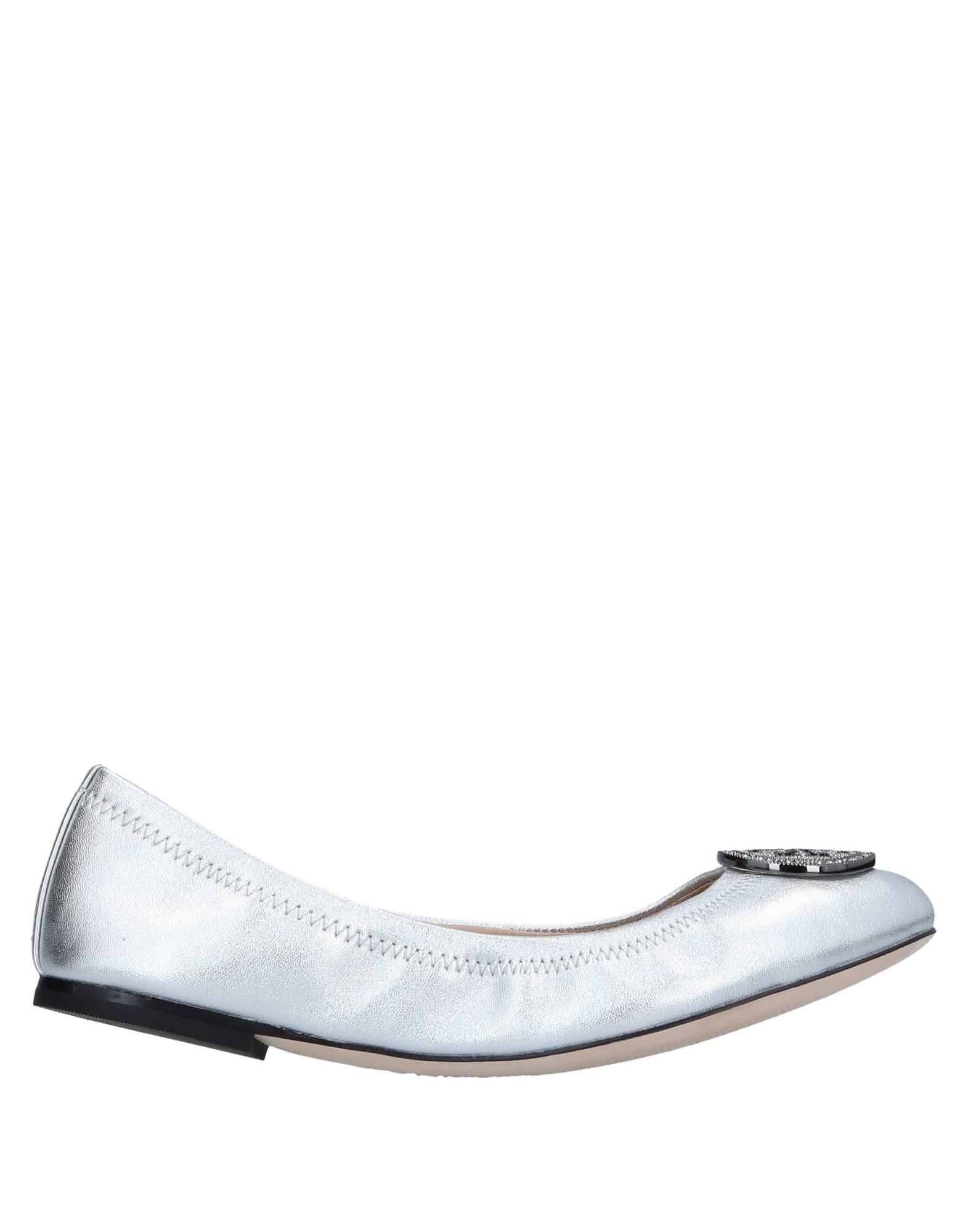 silver ballet flats