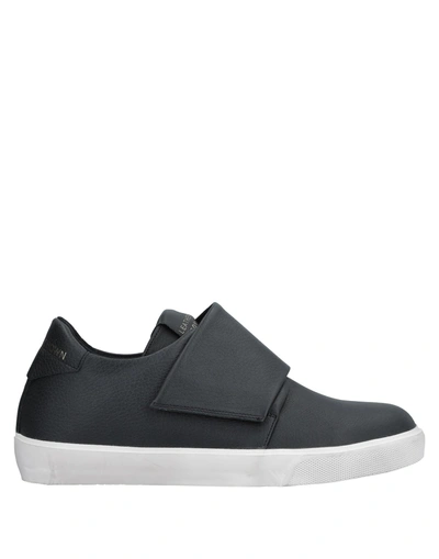 Shop Leather Crown Sneakers In Black