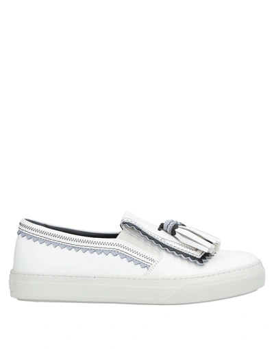 Shop Tod's Woman Sneakers White Size 4.5 Soft Leather