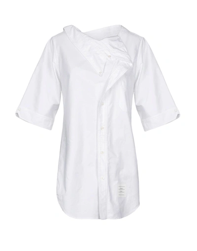 Shop Thom Browne Solid Color Shirts & Blouses In White