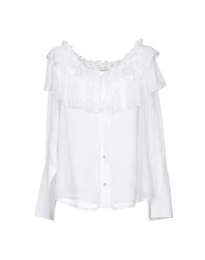Shop Opening Ceremony Silk Shirts & Blouses In White