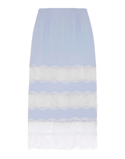 Shop Wes Gordon Midi Skirts In Sky Blue