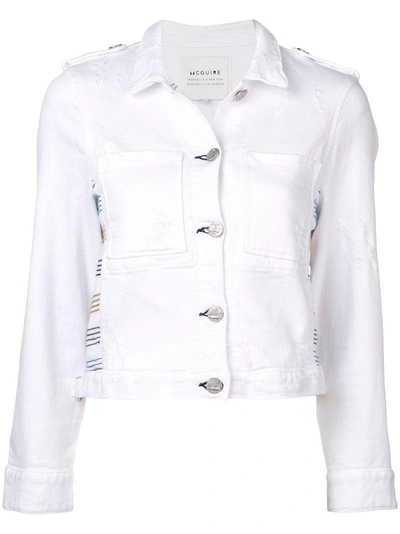 Shop Mcguire Denim Buttoned Denim Jacket - White