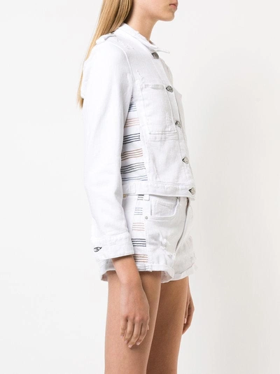 Shop Mcguire Denim Buttoned Denim Jacket - White