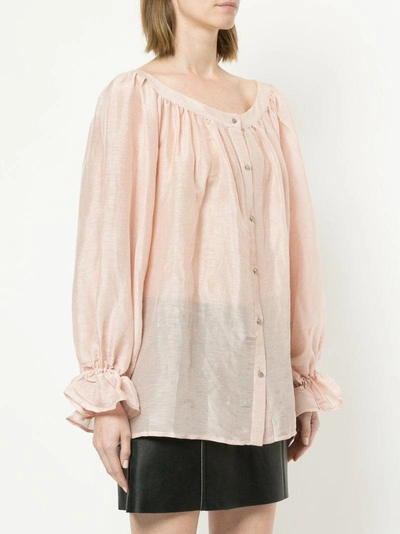 Shop Aje Le Corsaire Blouse - Pink