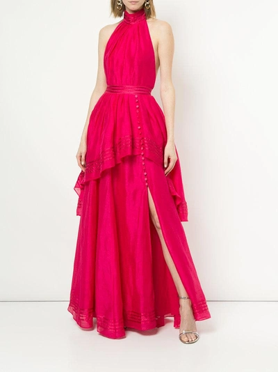 Shop Aje Sienna Dress - Pink In Pink & Purple