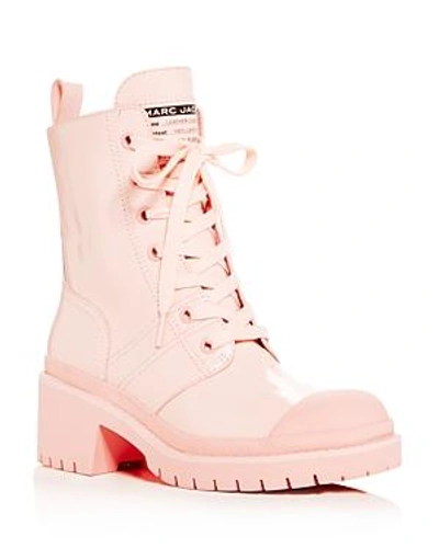 Shop Marc Jacobs Women's Bristol Leather Lace Up Booties In Light Pink
