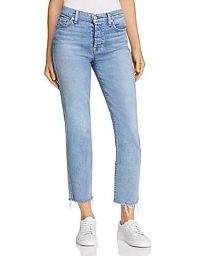 Shop 7 For All Mankind Edie Cutoff Straight Jeans In Flora