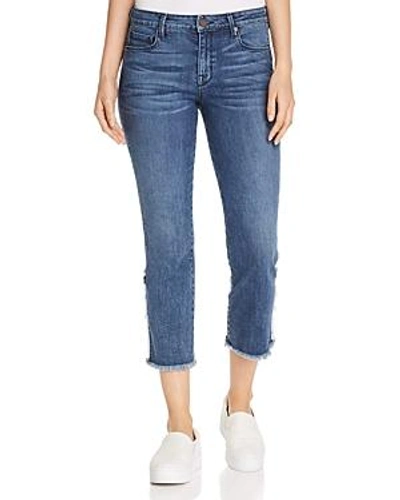 Shop Parker Smith Rebel Straight Cropped Jeans In Blue Villa