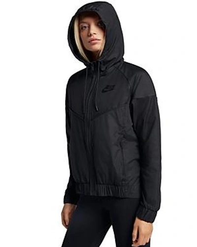 Shop Nike Windbreaker Track Jacket In Black/black