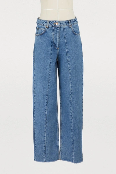 Shop Aalto Cropped Jeans In Light Blue