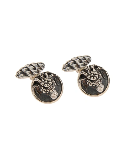 Shop Manuel Bozzi Cufflinks And Tie Clips In Silver