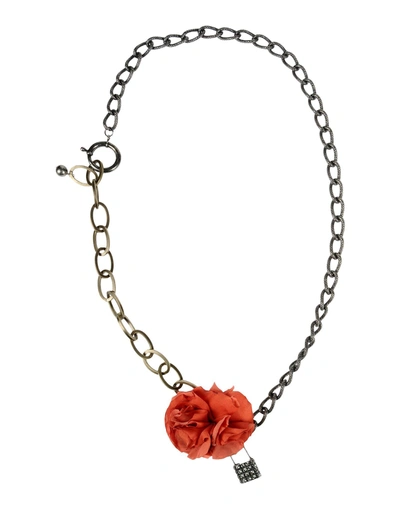 Shop Lanvin Necklaces In Coral