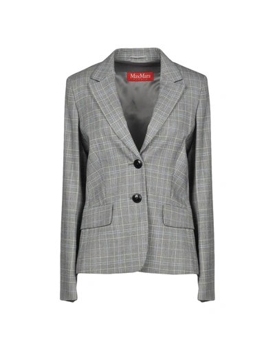 Shop Max Mara Blazers In Grey