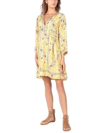 Shop Isabel Marant Short Dress In Yellow