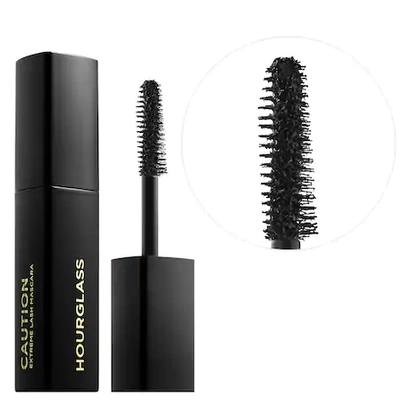 Shop Hourglass Mini Caution&trade; Extreme Lash Mascara Mini Size Black - 0.19 oz