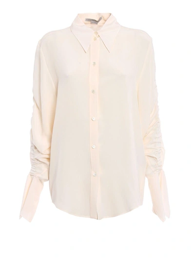 Shop Stella Mccartney Shirt Silk Crep In Natural