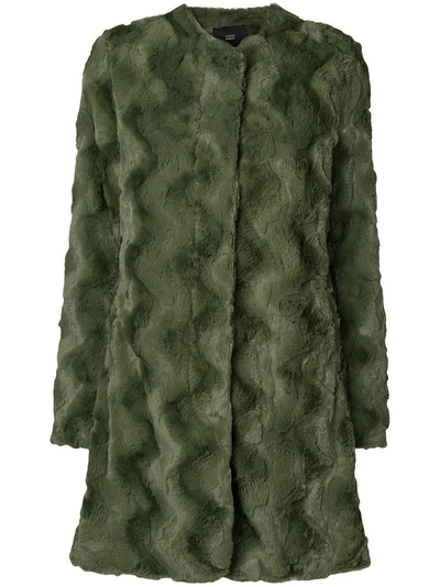 Shop Steffen Schraut Faux Fur Coat - Green