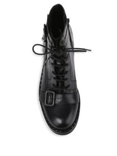 Shop Ash Xeth Block Heel Combat Boots In Black