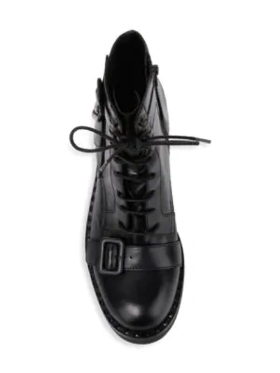 Shop Ash Xeth Block Heel Combat Boots In Black