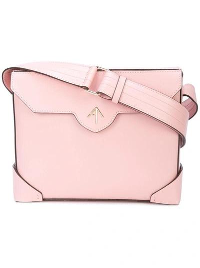 Shop Manu Atelier Boxy Foldover Flap Bag - Pink