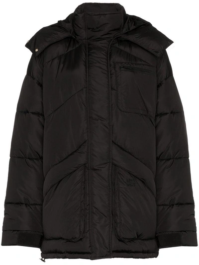 Shop Givenchy Oversized Puffer Jacket - Black