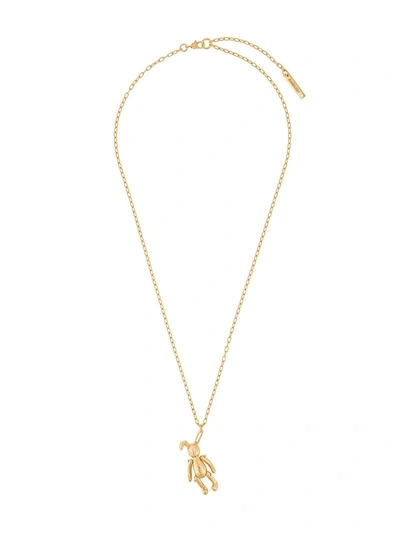 Shop Ambush Teddy Pendant Necklace In Metallic