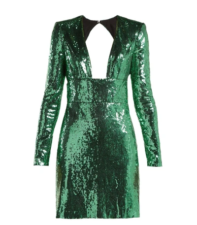 Shop Dundas Sequin Mini Dress In Green