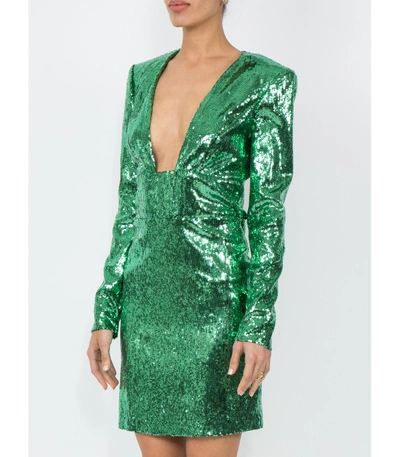 Shop Dundas Sequin Mini Dress In Green