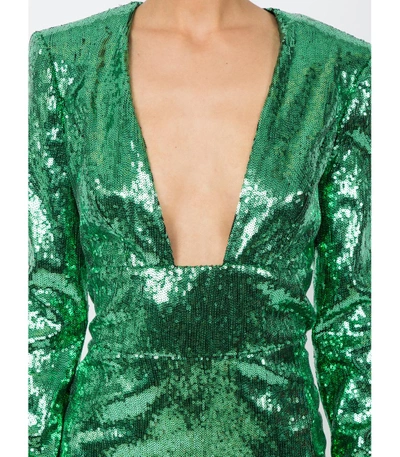 Shop Dundas Sequin Mini Dress In Green