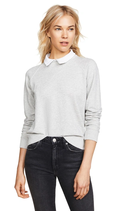 Shop Amo Prep Sweatshirt In Heather Grey