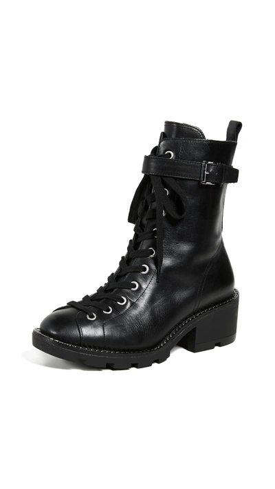 Shop Kendall + Kylie Prime Combat Boots In Black