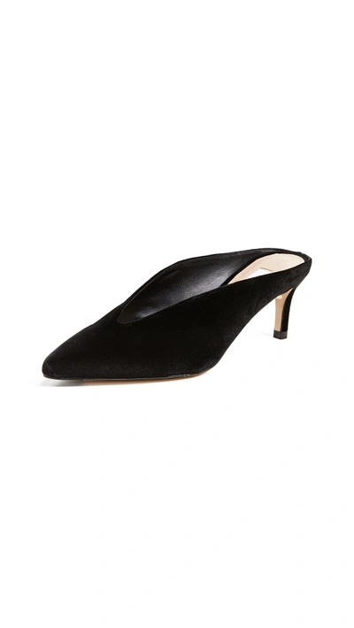 Shop Lk Bennett Celia High Vamp Mules In Black