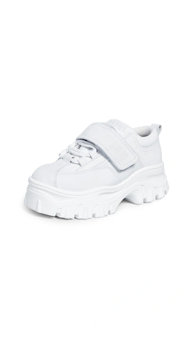 Shop Msgm Chunky Strap Sneakers In White