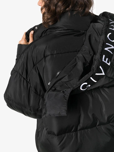 Shop Givenchy Oversized Puffer Jacket In Black