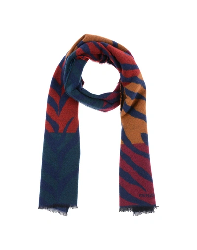 Shop Kenzo Scarves In Maroon